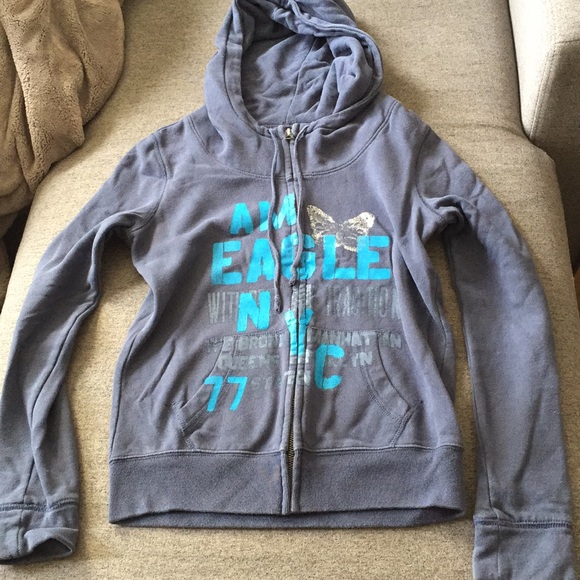 American eagle zip up sweater size small